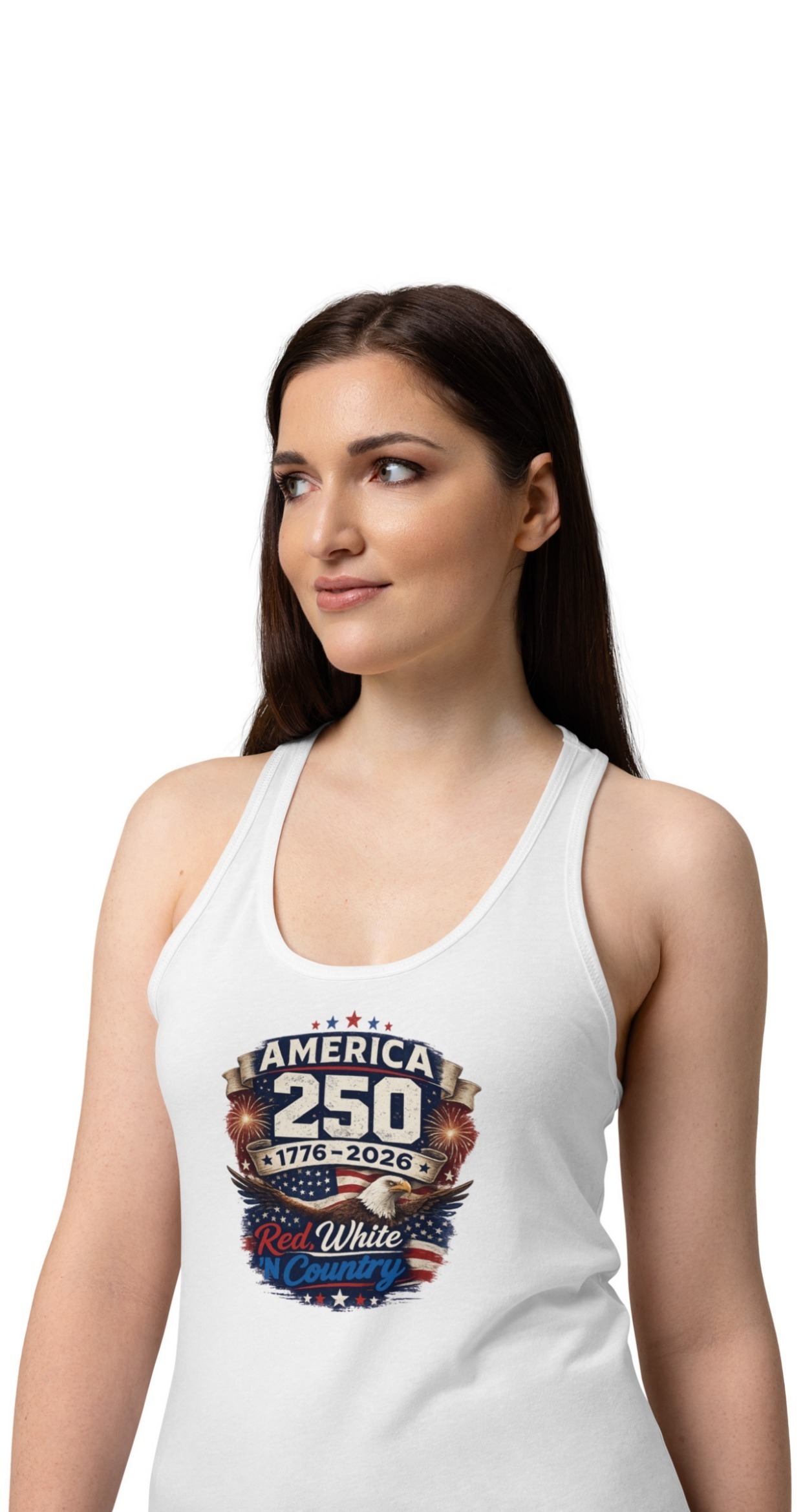 America 250 (1776-2026) Women's Relaxed V-Neck Tee